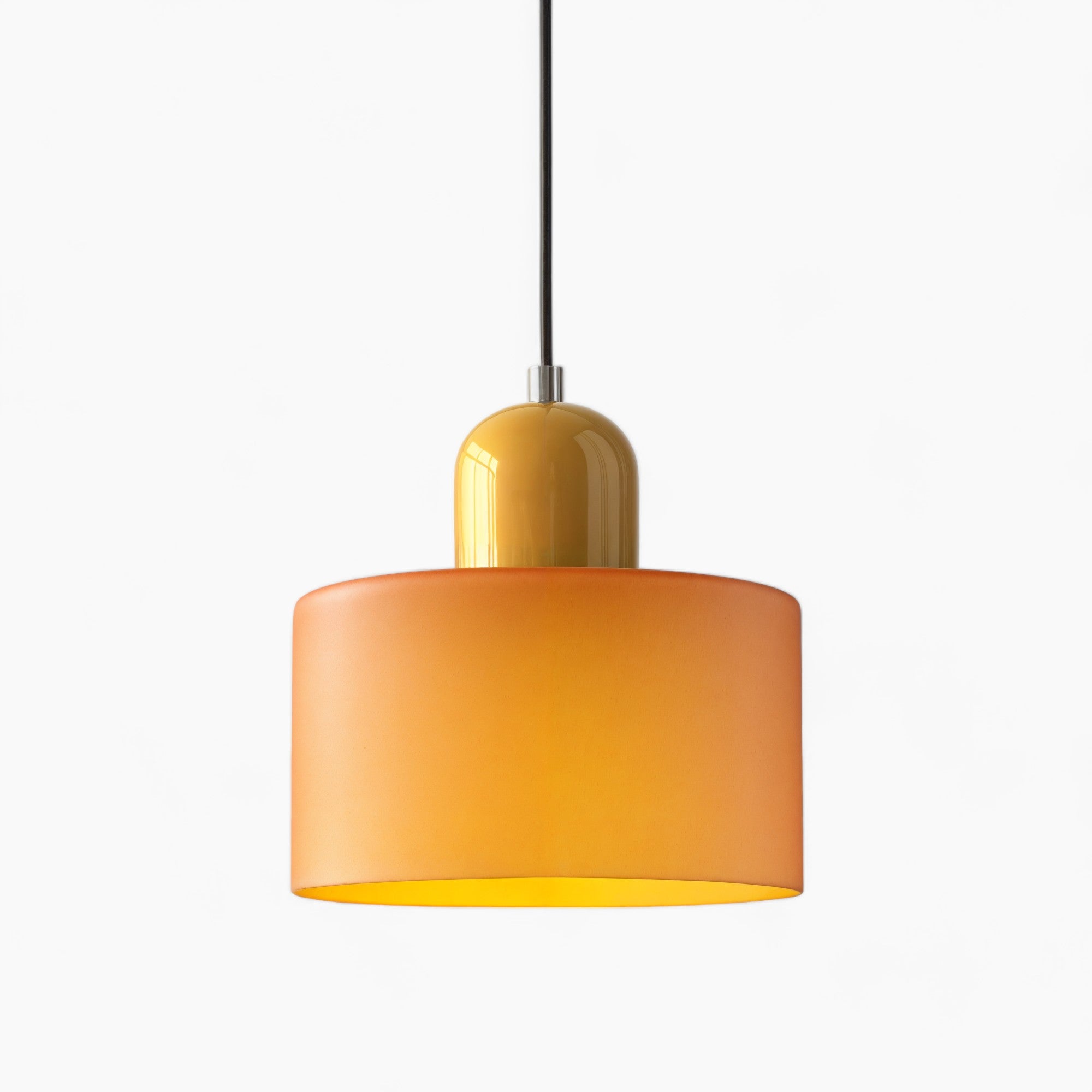 Small Orange Glass Pendant Light | E27, Energy Efficient LED, Max 12W