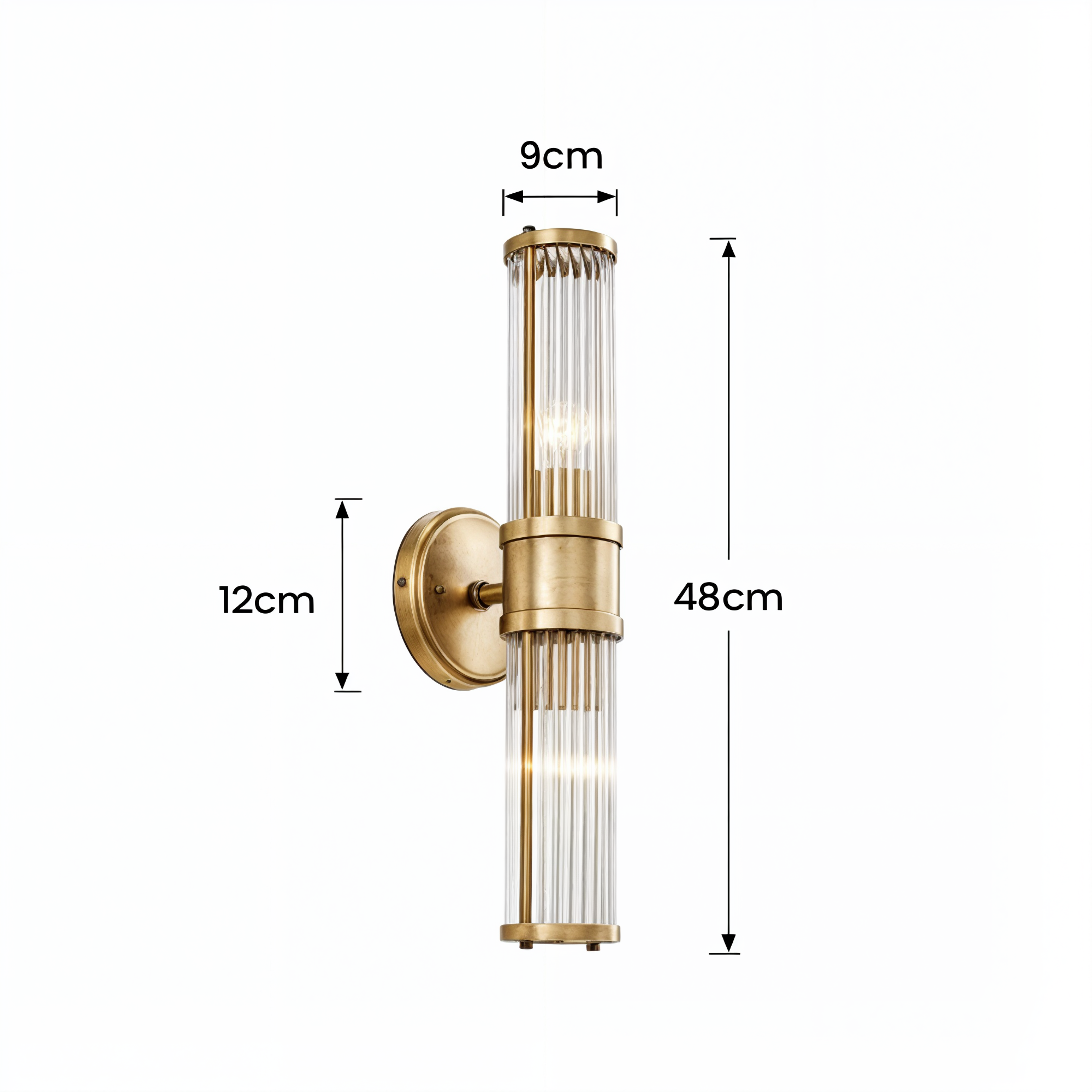 Luxury Gold Bathroom Vanity Lights | Crystal Copper Wall Lamps