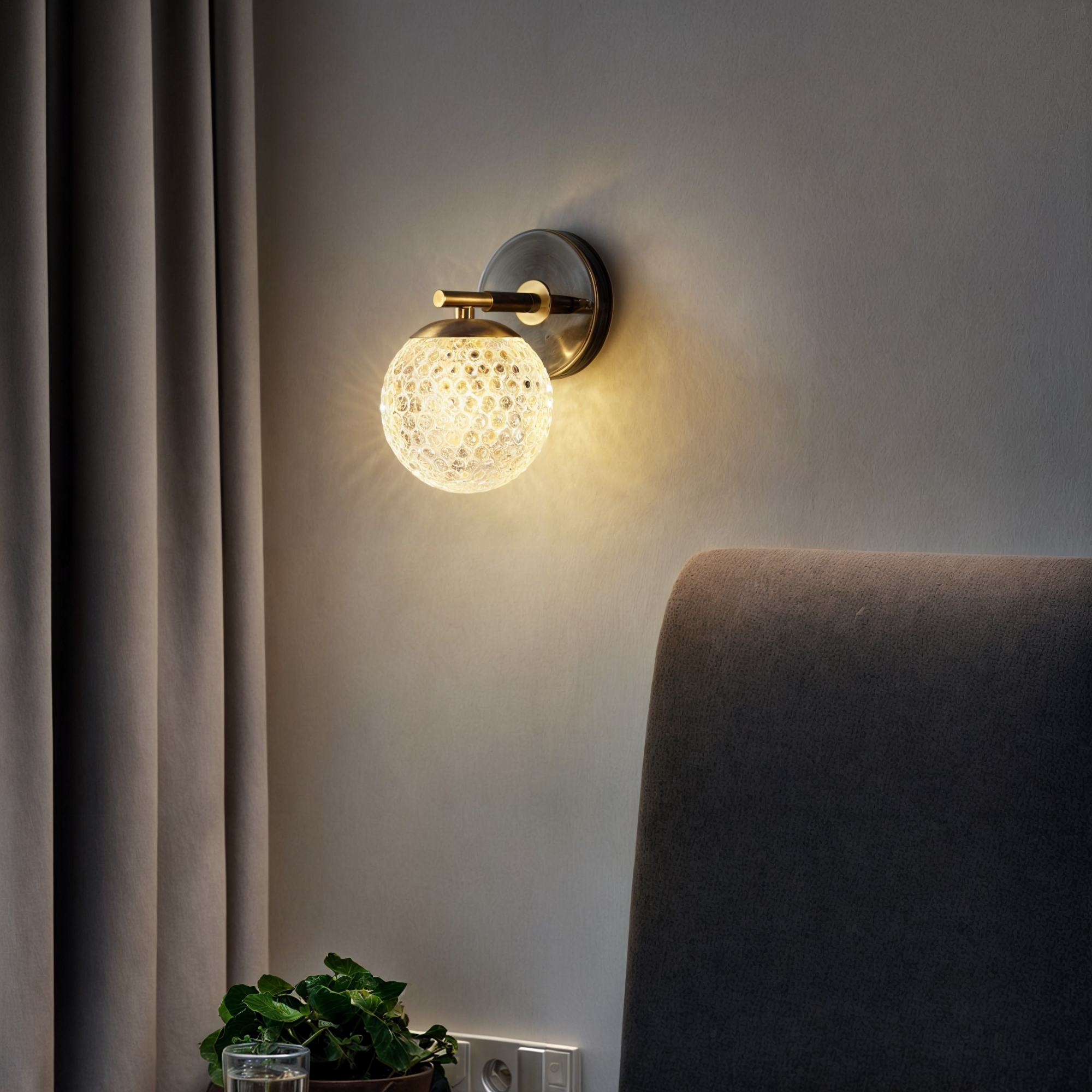 Modern Copper Ball Wall Light | Versatile G9 LED Wall Lamp