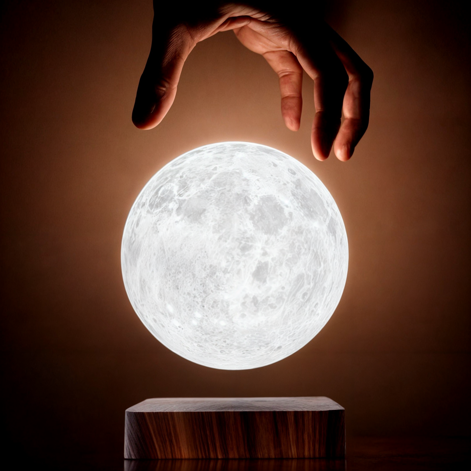 Floating Moon Lamp | 3D Printed LED Light, Touch & Remote Control, Magnetic Levitation