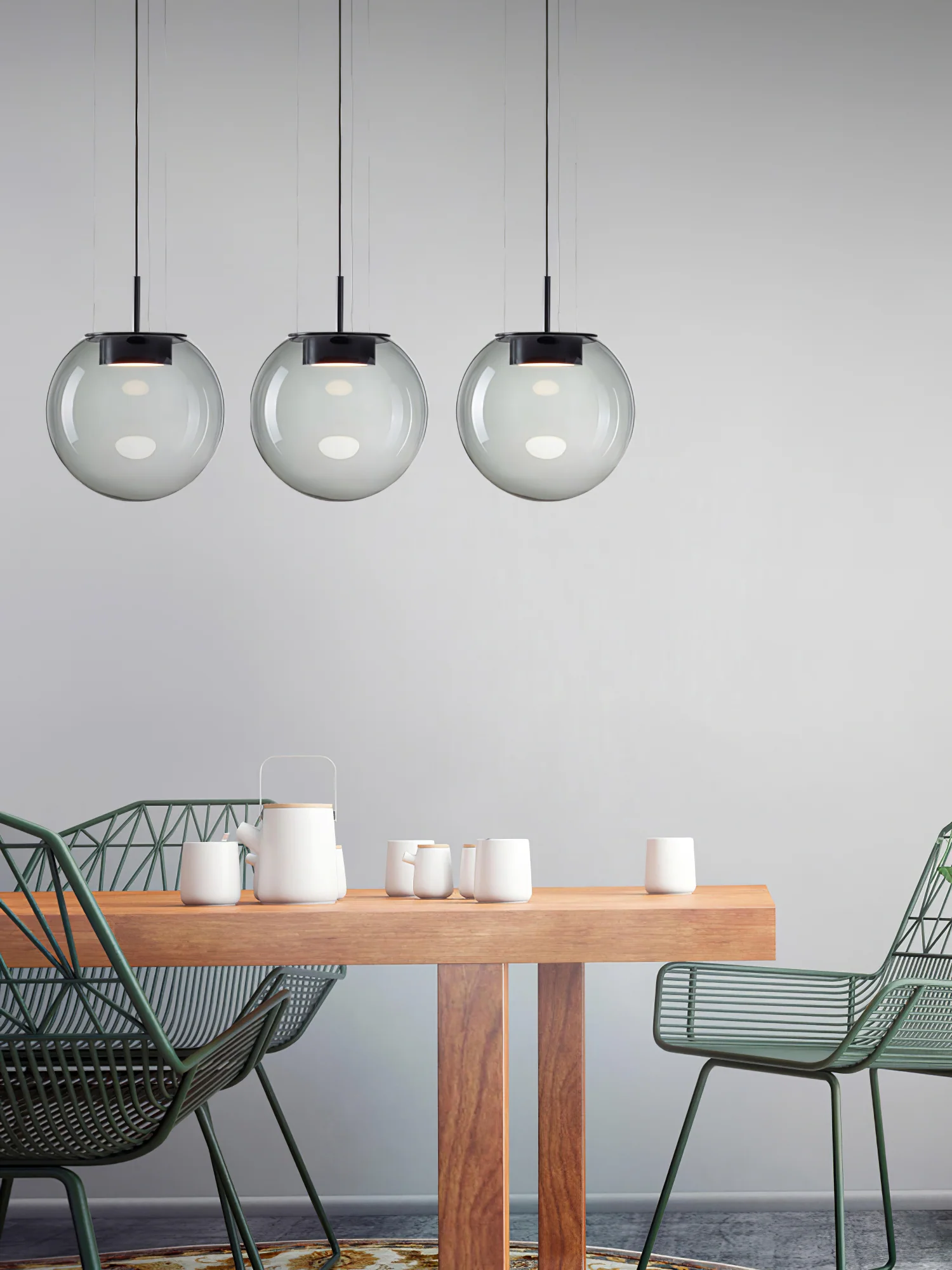 Modern LED Pendant Light | Galvanized Luxurious Lampshade