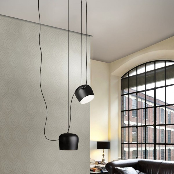 Modern Semi Flush Mount Ceiling Light | Black/White, E27 Base, LED Compatible