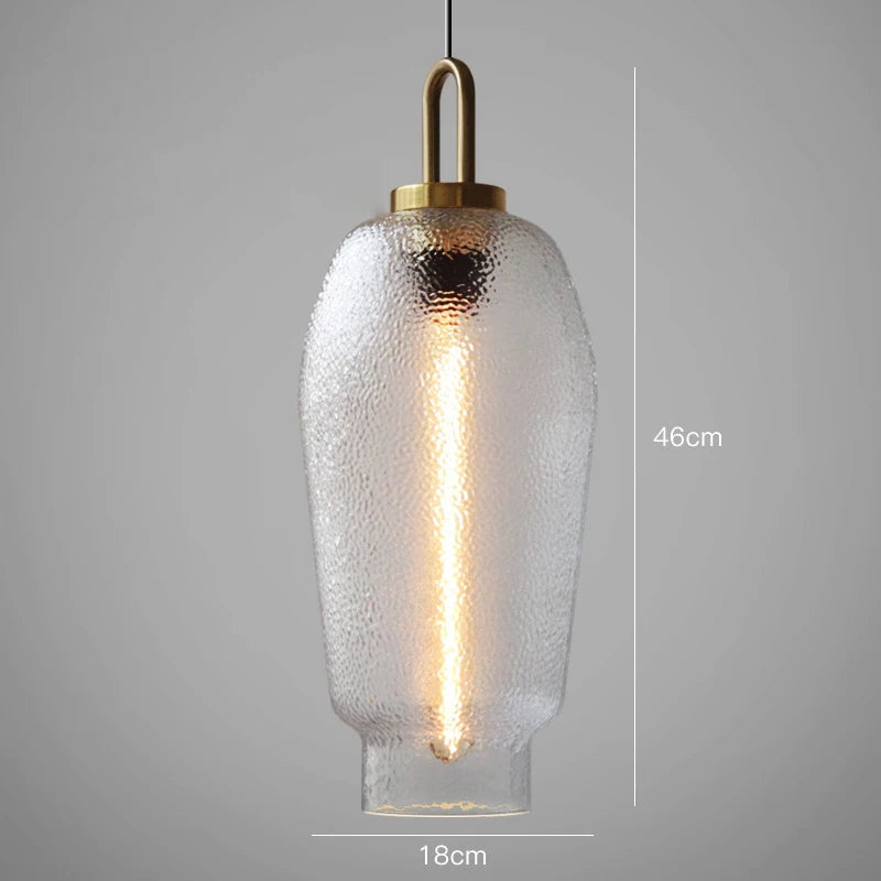 Modern Brass Glass Pendant Light | Elegant Rustic Illumination