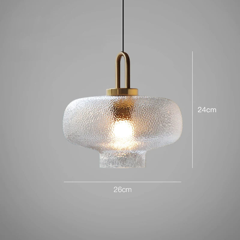 Modern Brass Glass Pendant Light | Elegant Rustic Illumination