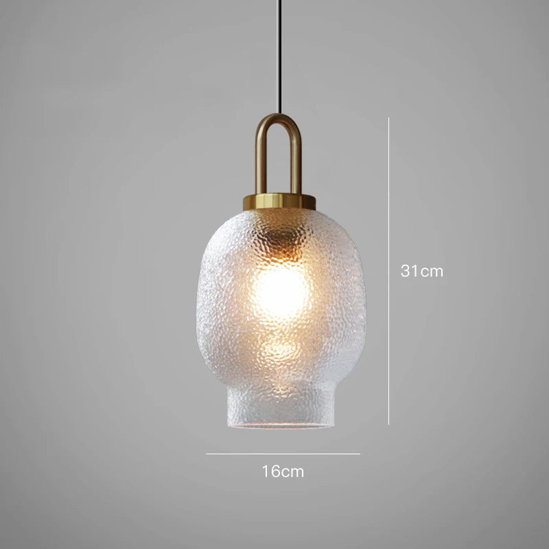 Modern Brass Glass Pendant Light | Elegant Rustic Illumination