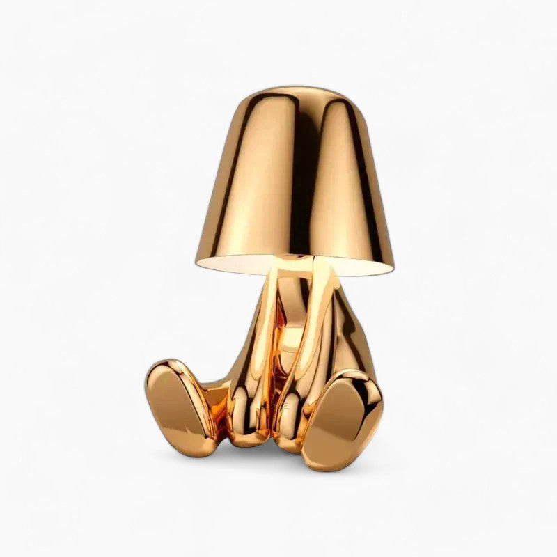 Golden USB Rechargeable Table Lamps | Dimmable Resin Lamps