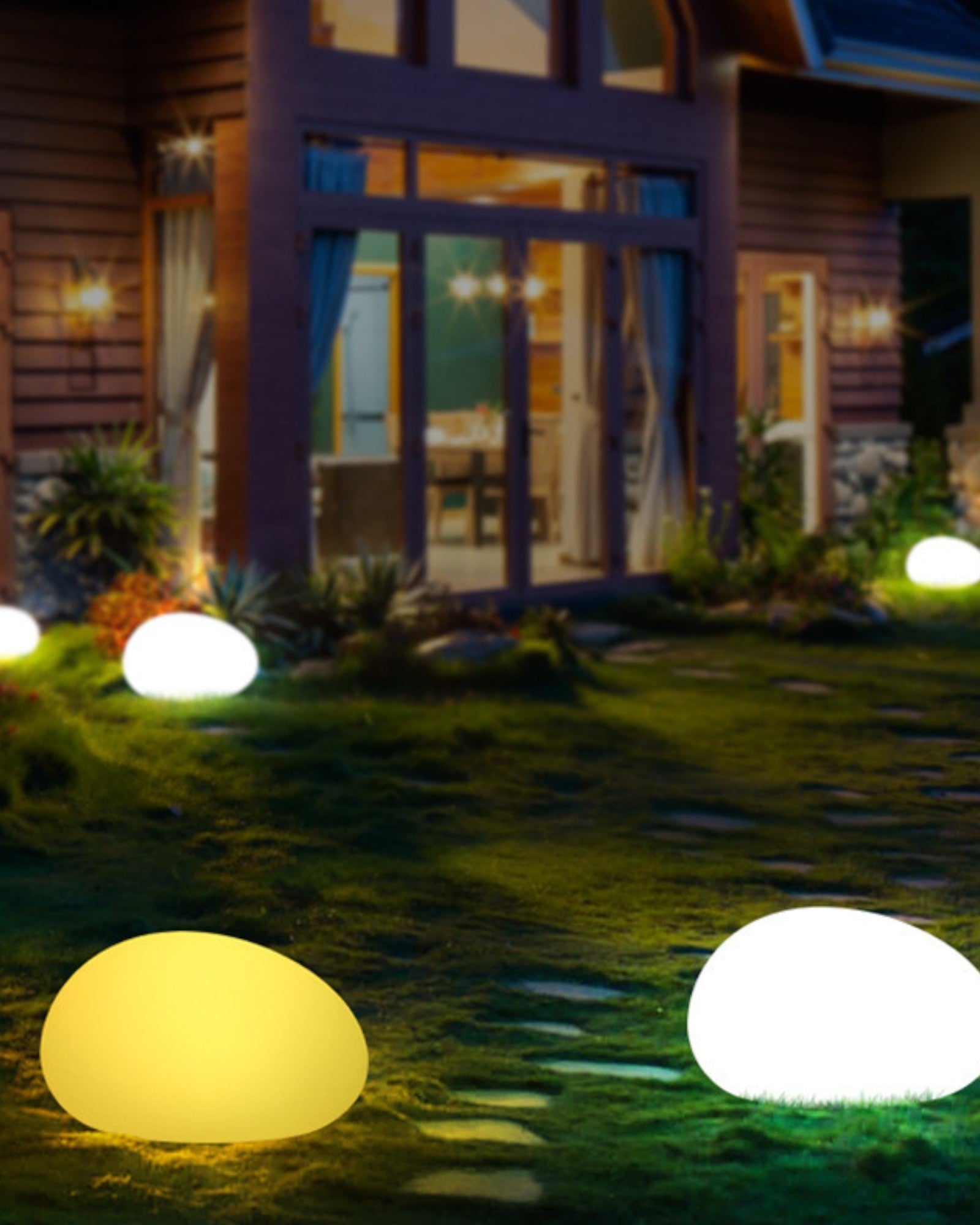 Aurora Glow - Scandinavian Design - Solar Powered - RGB Lighting - Metal & Acrylic - IP65 Protection Class - Ideal for Garden & Terrace